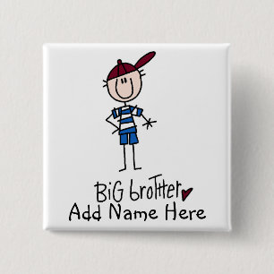 Personalised Big Brother Tshirts and Gifts 15 Cm Square Badge