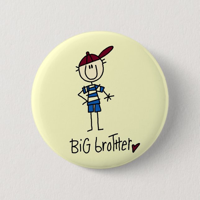 Personalised Big Brother Tshirts and Gifts 6 Cm Round Badge (Front)