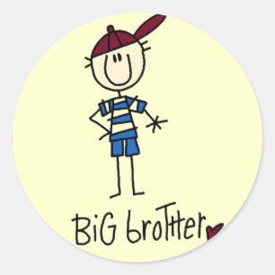 Personalised Big Brother Tshirts and Gifts Classic Round Sticker