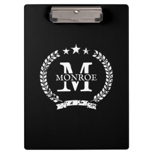 Personalised big clipboard with vintage crest logo