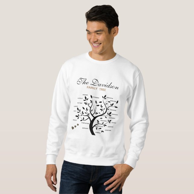Personalised Big Family Tree (20 names) Sweatshirt (Front Full)