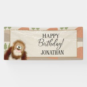 Personalised Big Foot Themed Birthday Party Banner