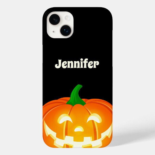 Personalised Big Happy Jack-O-Lantern Case-Mate iPhone Case (Back)