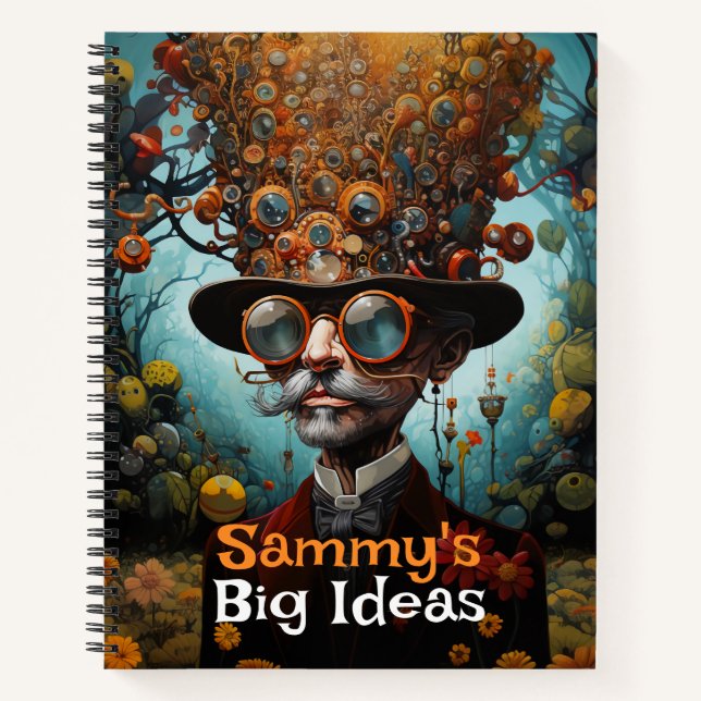 Personalised Big Ideas Steampunk Notebook (Front)