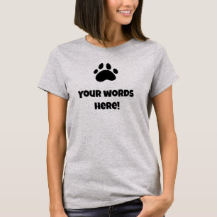 Personalised Big Paw Print Women's T-Shirt