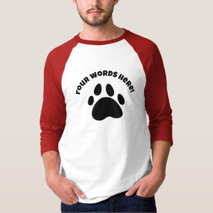 Personalised Big Paw Print Women's T-Shirt