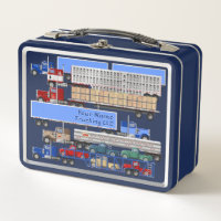 Personalised Big Rig Trucks Metal Lunchbox