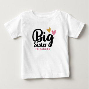 Personalised Big Sister Baby T-Shirt