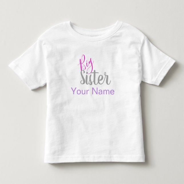Personalised Big Sister Shirt (Front)