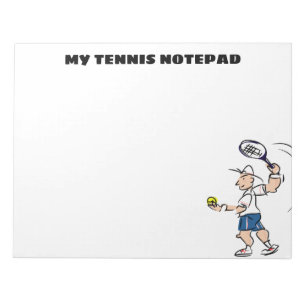 Personalised big tennis player and coach notepad