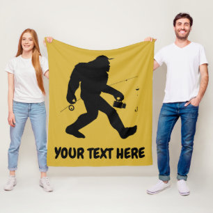 Personalised Bigfoot Sasquatch Fishing Blanket