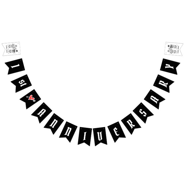 Personalised Biker Couple Wedding Anniversary Bunting (All)