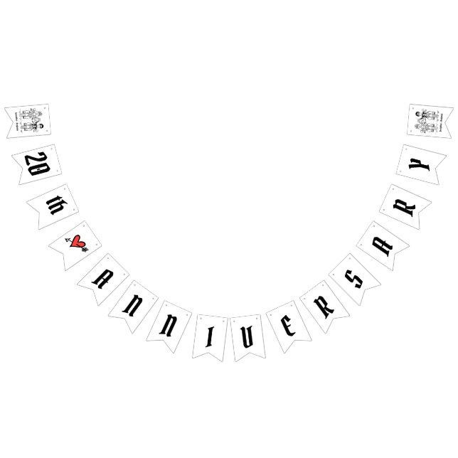 Personalised Biker Couple Wedding Anniversary Bunting (All)