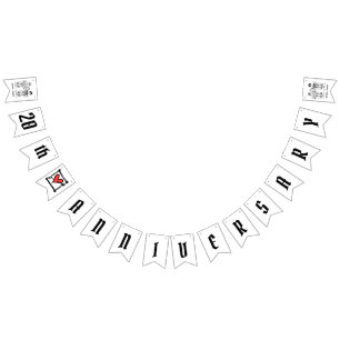 Personalised Biker Couple Wedding Anniversary Bunting