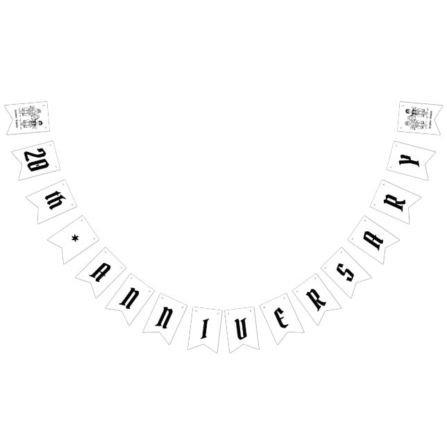 Personalised Biker Couple Wedding Anniversary Bunting (All)