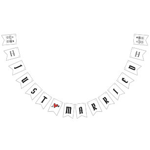 Personalised Biker Couple Wedding Bunting