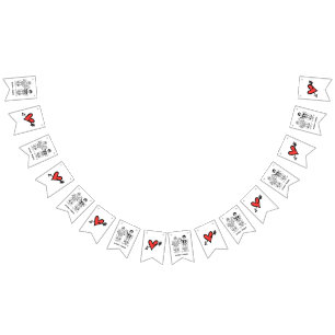 Personalised Biker Couple Wedding Bunting