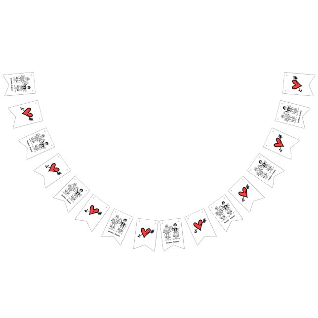 Personalised Biker Couple Wedding Bunting (All)