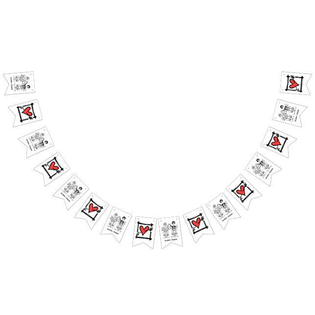 Personalised Biker Couple Wedding Bunting (All)