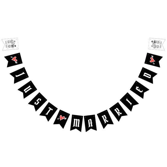 Personalised Biker Couple Wedding Bunting (All)