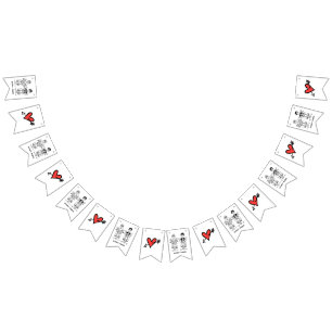 Personalised Biker Couple Wedding Bunting