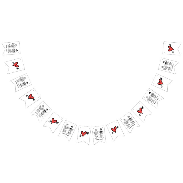 Personalised Biker Couple Wedding Bunting (All)