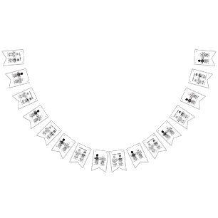 Personalised Biker Couple Wedding Bunting