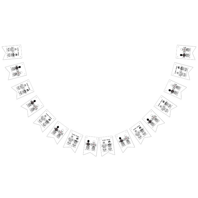 Personalised Biker Couple Wedding Bunting (All)