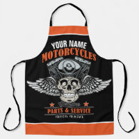 Personalised Biker Flying Skull Motorcycle Shop 