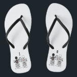 Personalised Biker Motorcycle Wedding Flip Flops<br><div class="desc">Biker motorcycle wedding flip flops. Perfect for a biker motorcycle themed fun casual wedding or to wear on your honeymoon.</div>