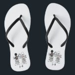 Personalised Biker Motorcycle Wedding Flip Flops<br><div class="desc">Biker motorcycle wedding flip flops. Perfect for a biker motorcycle themed fun casual wedding or to wear on your honeymoon.</div>