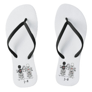 Personalised Biker Motorcycle Wedding Flip Flops