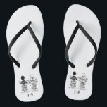 Personalised Biker Motorcycle Wedding Flip Flops<br><div class="desc">Biker motorcycle wedding flip flops. Perfect for a biker motorcycle themed fun casual wedding or to wear on your honeymoon.</div>