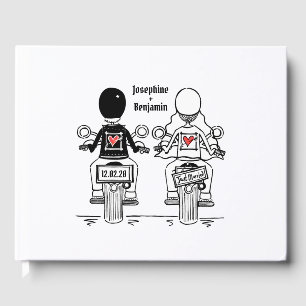 Personalised Biker Motorcycle Wedding Guest Book