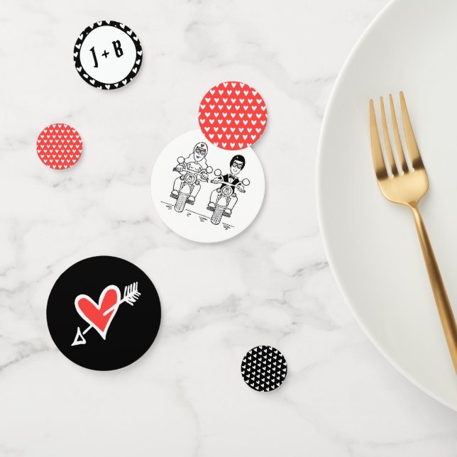 Personalised Biker Motorcycle Wedding Table Confet Confetti (Group)