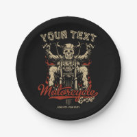 Personalised Biker Skeleton Motorcycle Shop Garag