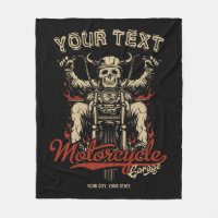 Personalised Biker Skeleton Motorcycle Shop Garage