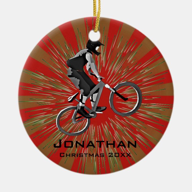 Personalised Biking Ornament (Front)