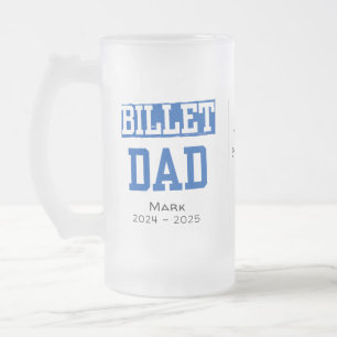 Personalised Billet Dad With Sentimental Quote Frosted Glass Beer Mug