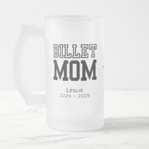 Personalised Billet Mum With Sentimental Quote Frosted Glass Beer Mug