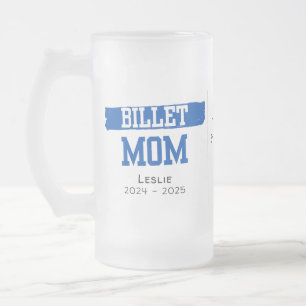 Personalised Billet Mum With Sentimental Quote Frosted Glass Beer Mug