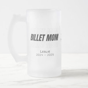 Personalised Billet Mum With Sentimental Quote Frosted Glass Beer Mug