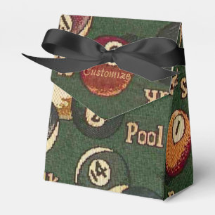 Personalised Billiard Balls Background Favour Box
