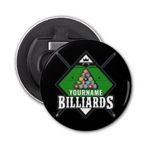 Personalised Billiards NAME Cue Rack Pool Room  Bottle Opener