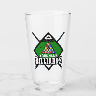 Personalised Billiards NAME Cue Rack Pool Room   Glass