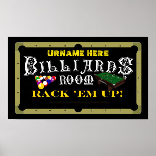 Personalised Billiards/ Pool Hall Decor