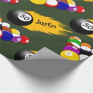 Personalised Billiards Wrapping Paper