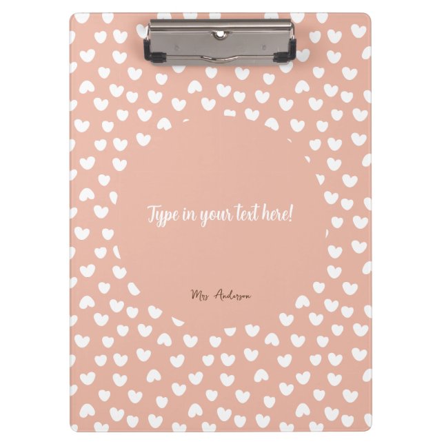 personalised binder, boho binder, pattern boho  clipboard (Front)