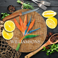 Personalised Bird of Paradise Woven Wicker Pattern