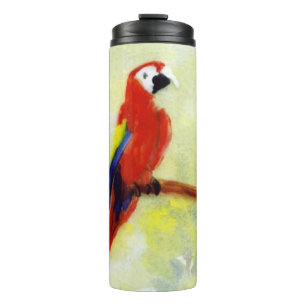 Personalised Bird Painting Macaw Parrot Thermal Tumbler